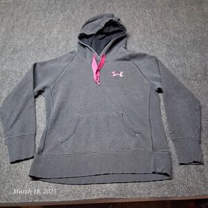 Under Armour Storm Hoodie Women Sz Medium Gray Loose Fit Sweatshirt